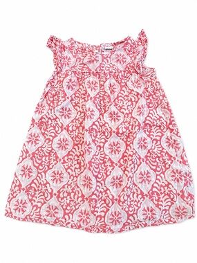 Toddler Pink Floral-Patterned Sleeveless Dress